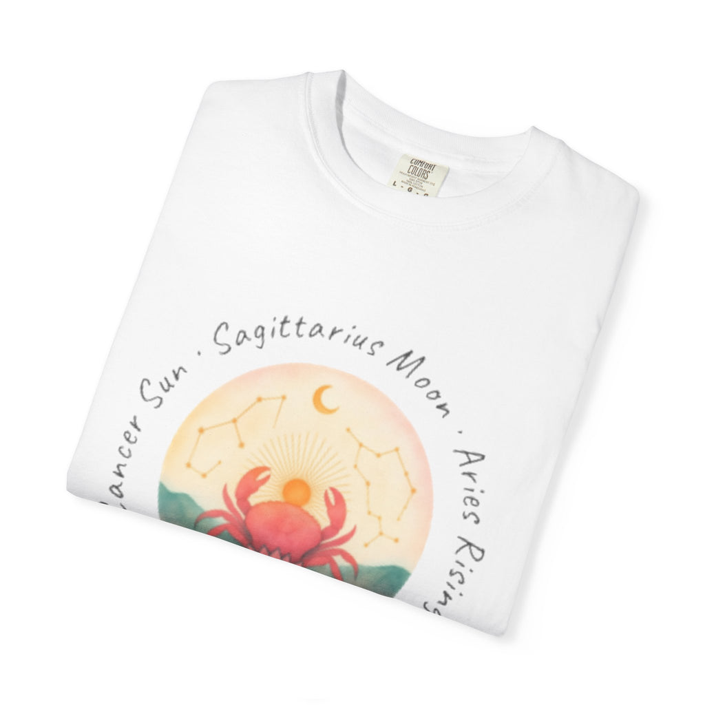 Copy of The Big Three Tee. Cancer Sun, Sagittarius Moon, and Virgo Rising — "The Chaos you Need in Life"