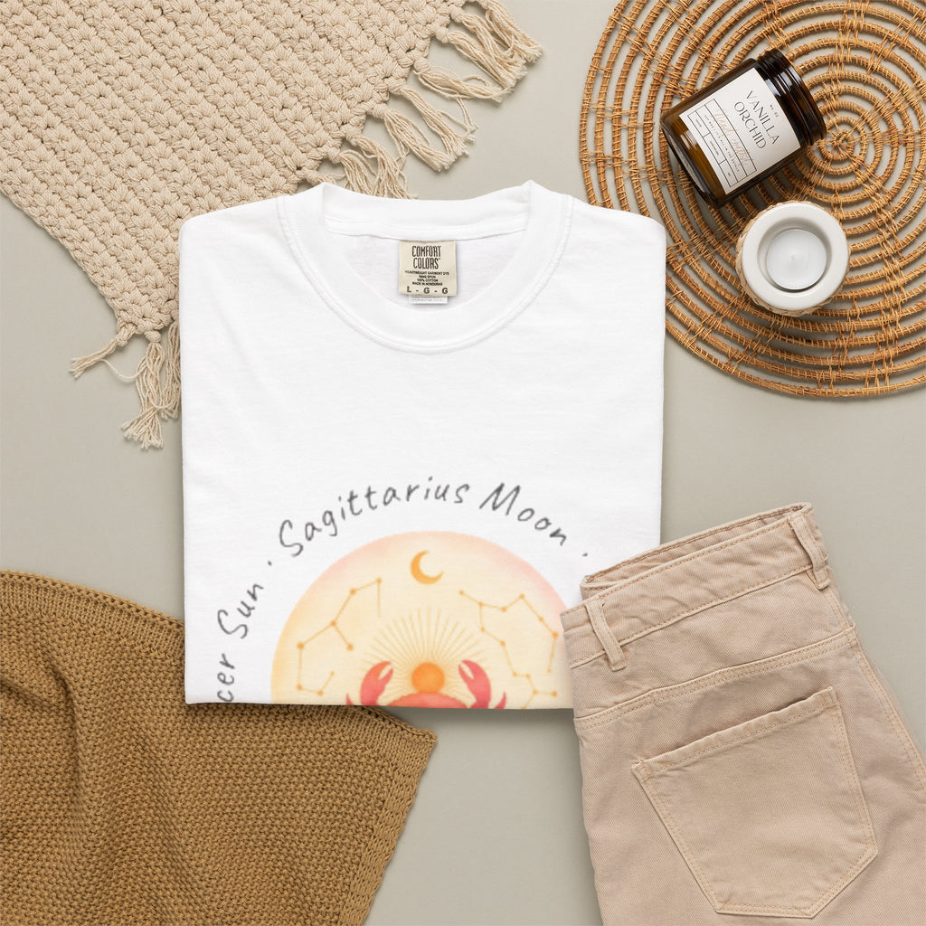 Copy of The Big Three Tee. Cancer Sun, Sagittarius Moon, and Virgo Rising — "The Chaos you Need in Life"