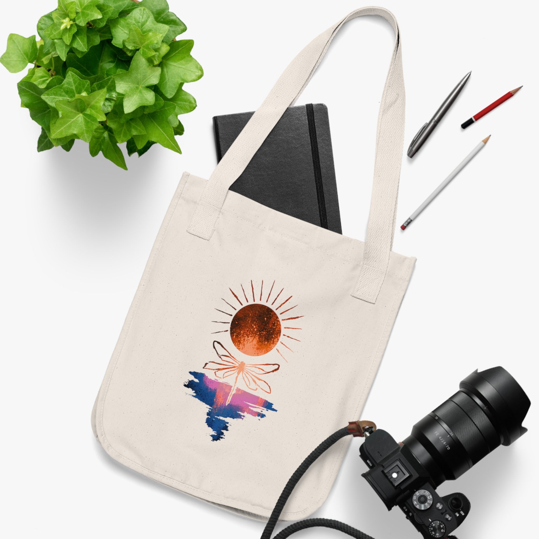 Tote — Sunset Moon & Reflection Organic Canvas Tote
